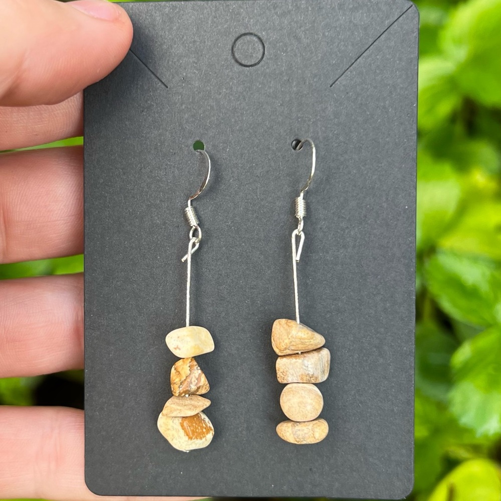 Stone earrings